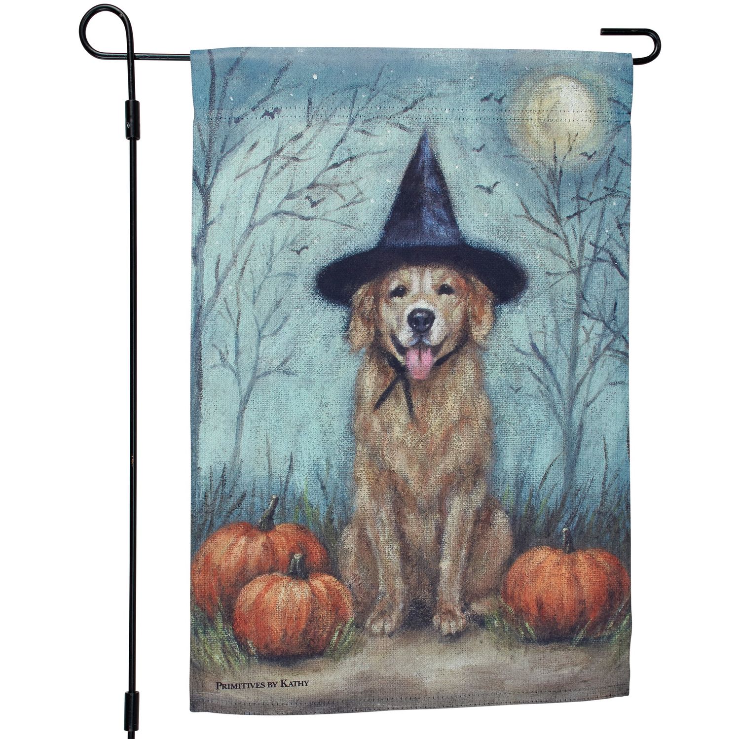 Garden Flag - Witch Dog