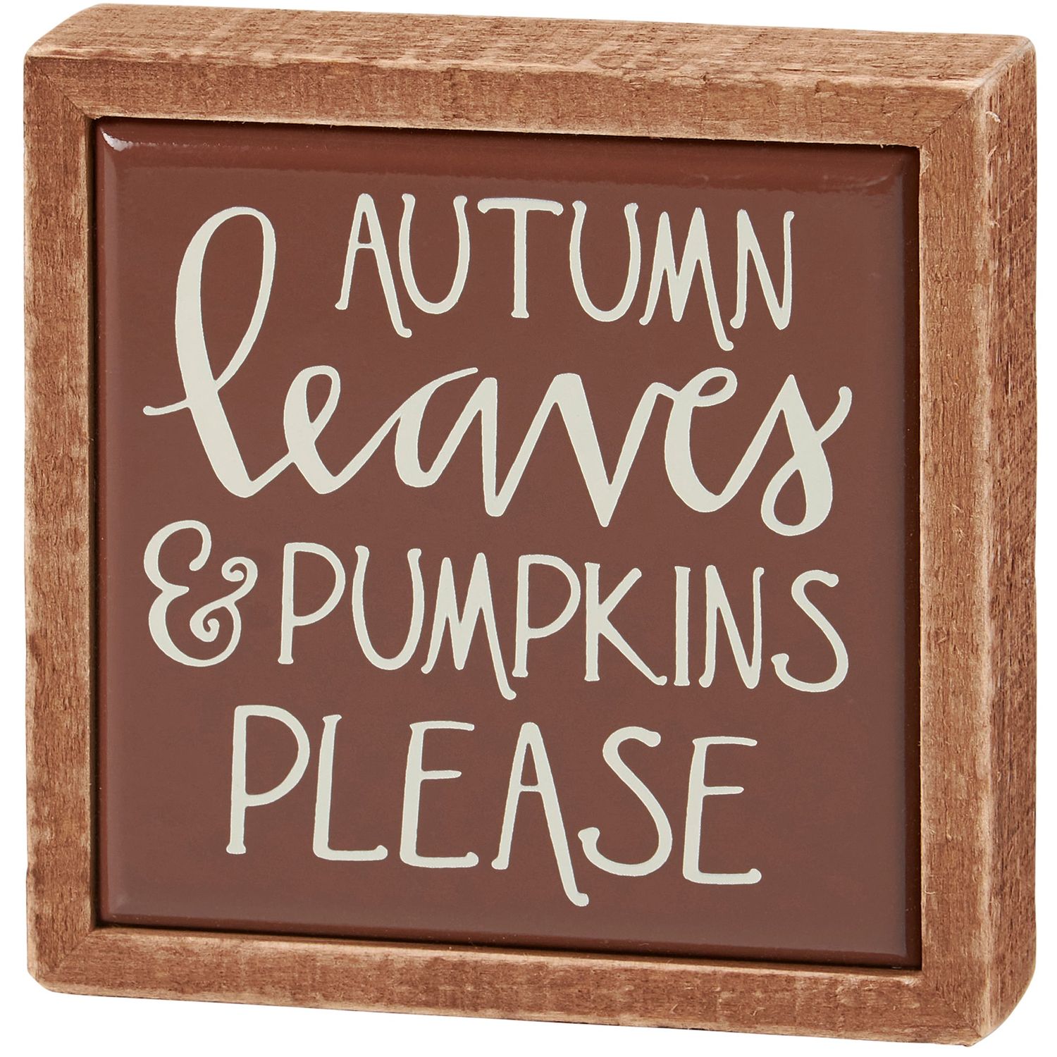 Mini Box Sign - Autumn Leaves