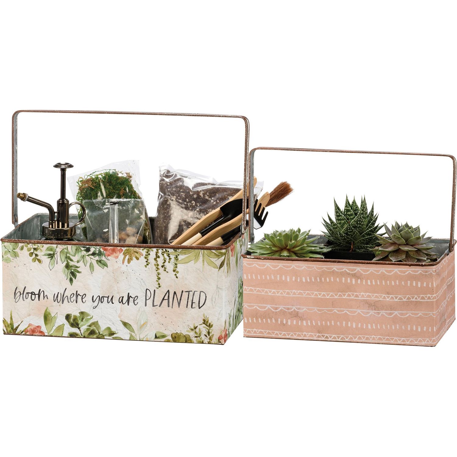 Galvanized Handled Bin, Size: Small