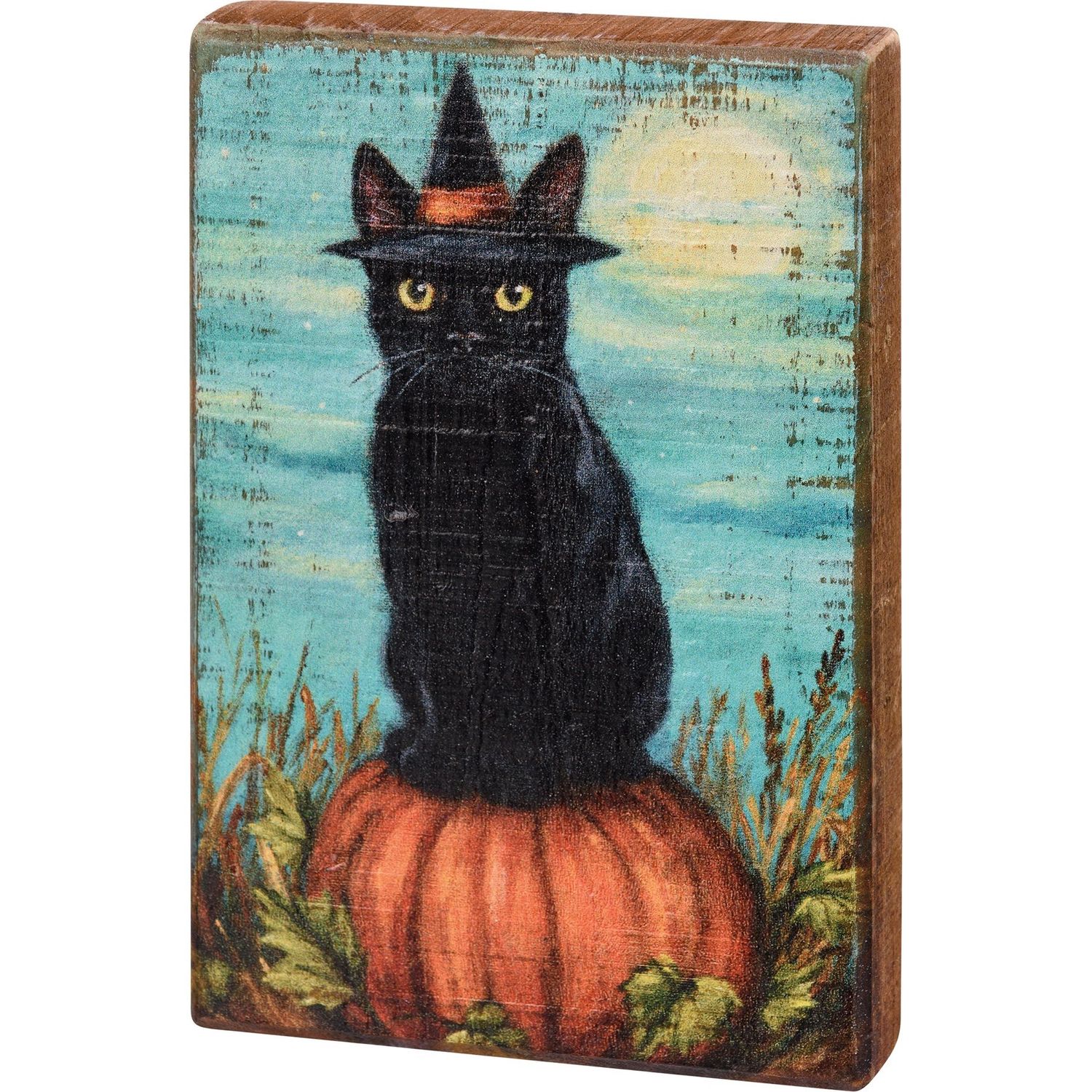 Block Sign - Cat Witch 4 X 6