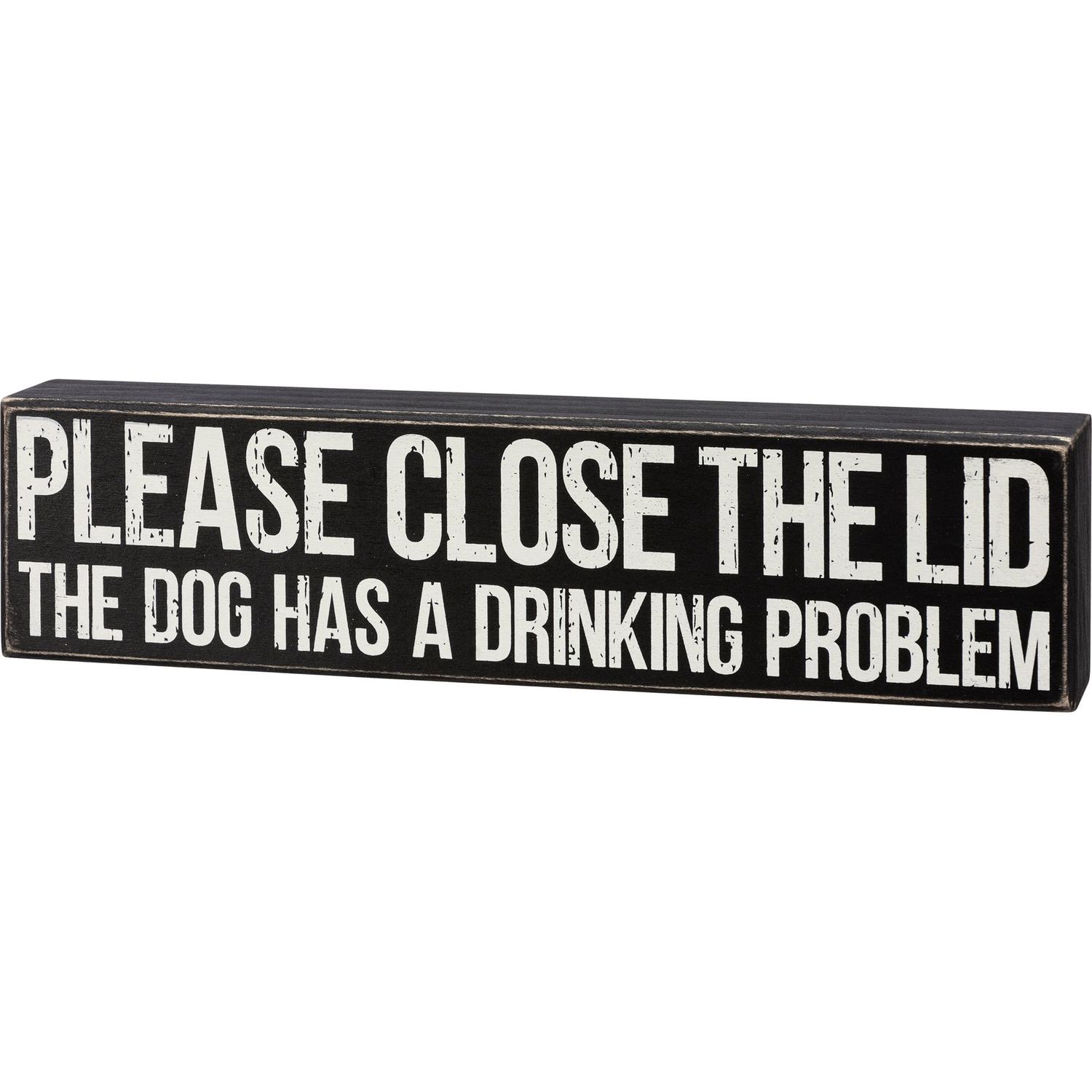 Box Sign - Please Close Lid - 12" X 3"