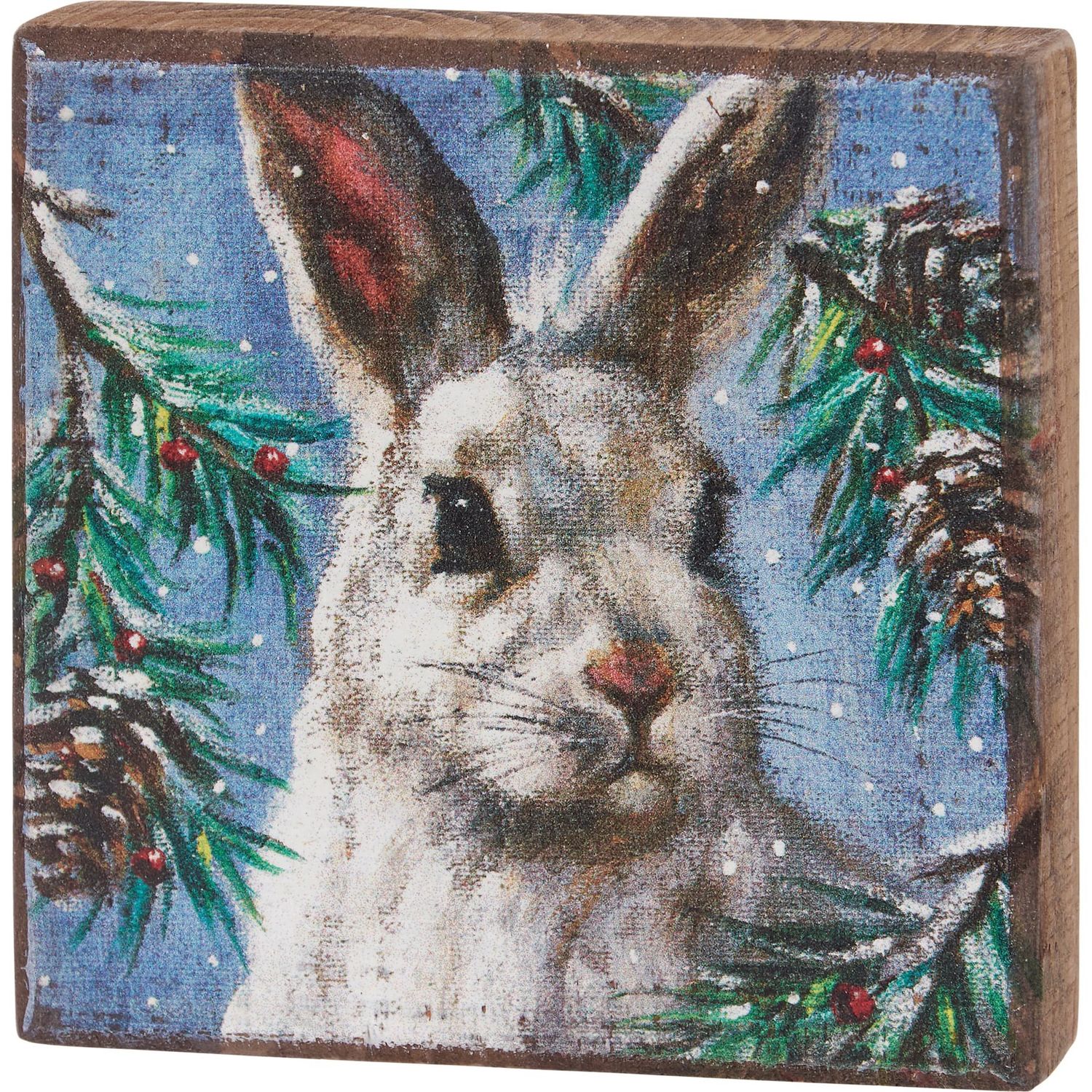 Block Sign - Christmas Bunny