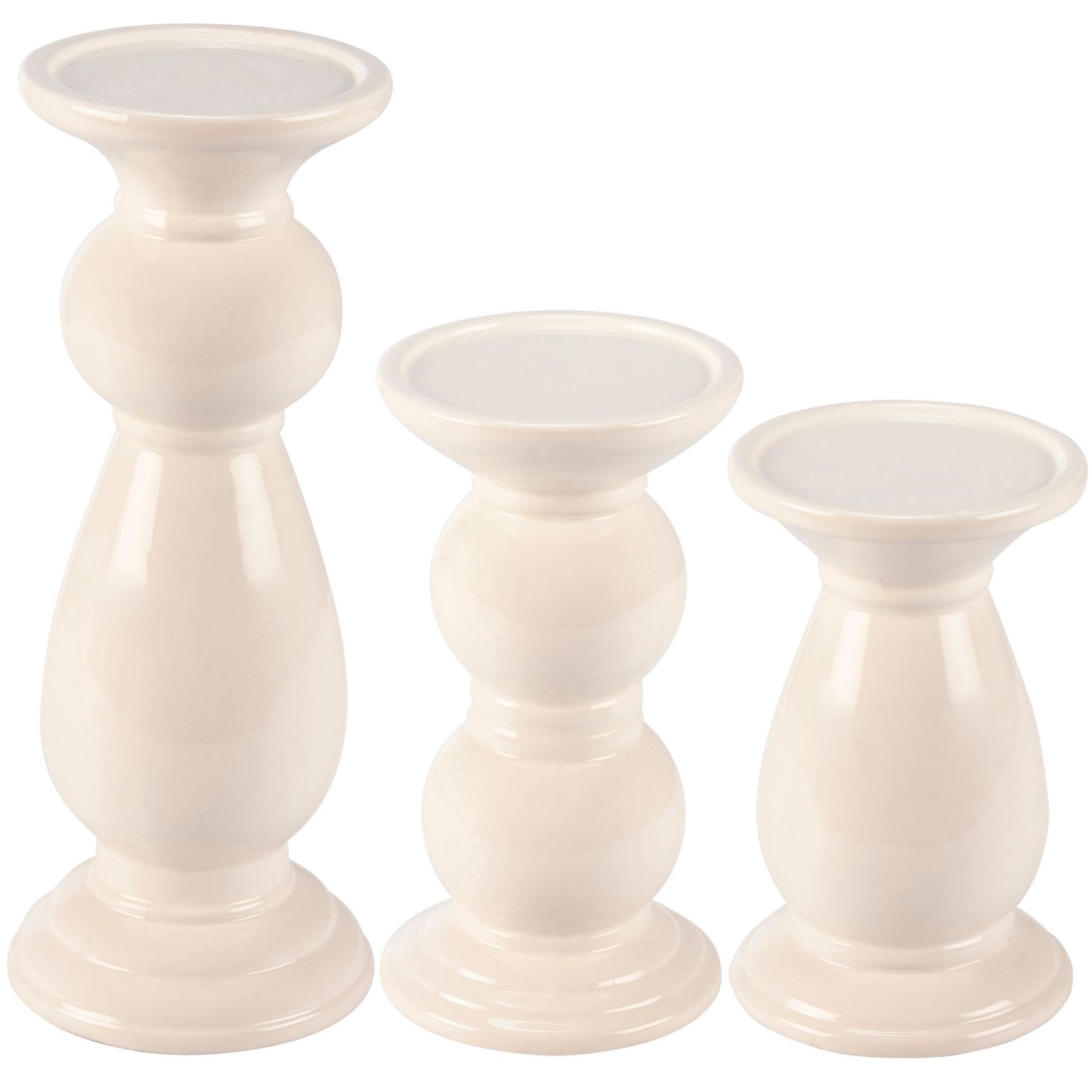 Pillar Candle Holder - White, Size: Small