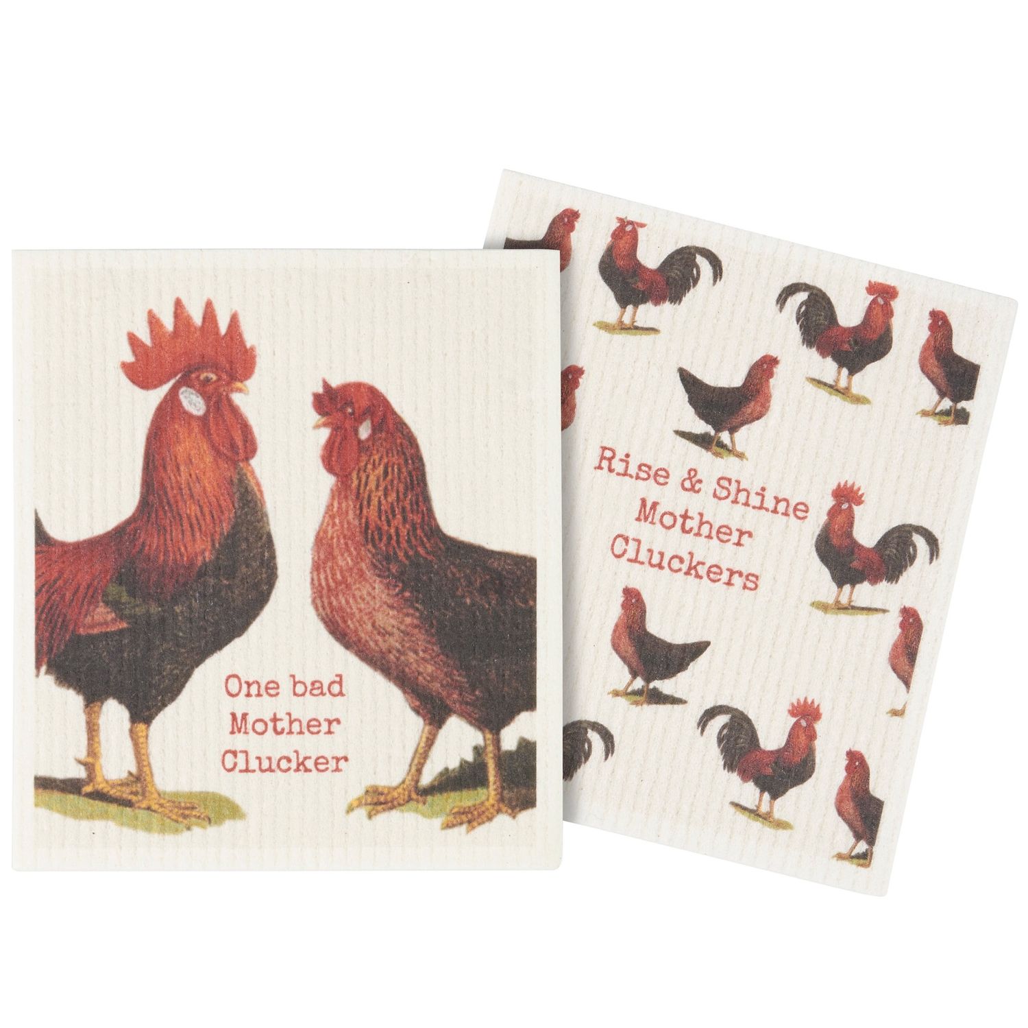 Swedish Dish Cloth Set - Chickens