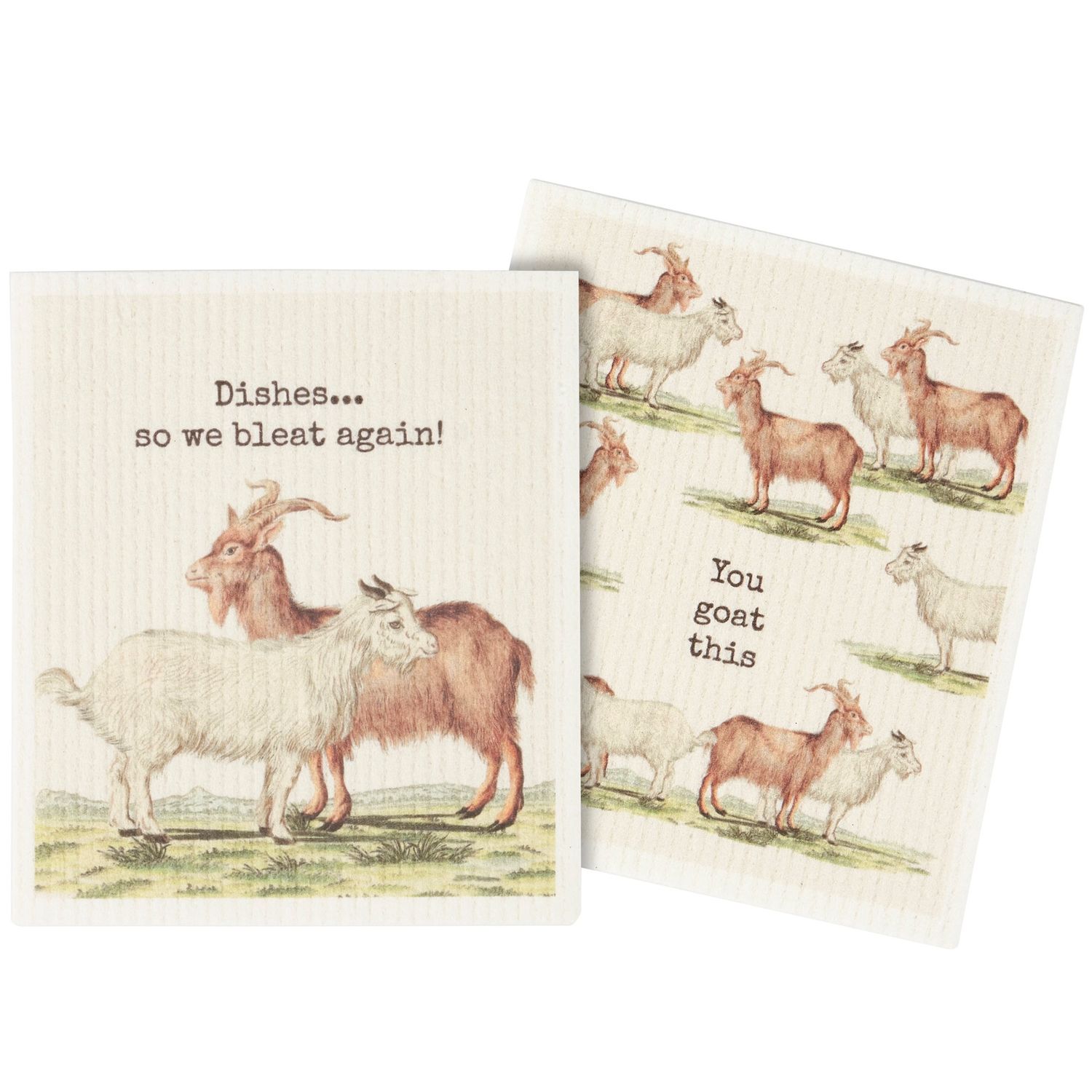 Swedish Dish Cloth Set - Goat This