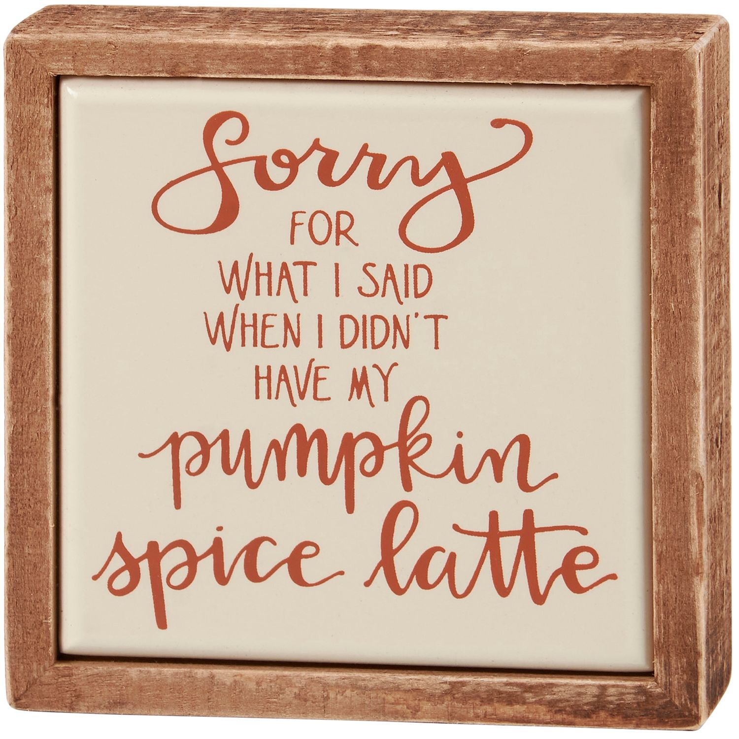 Mini Box Sign - Pumpkin Latte
