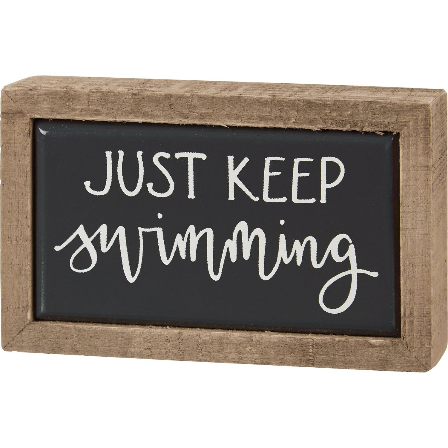 Mini Box Sign - Just Keep Swiming