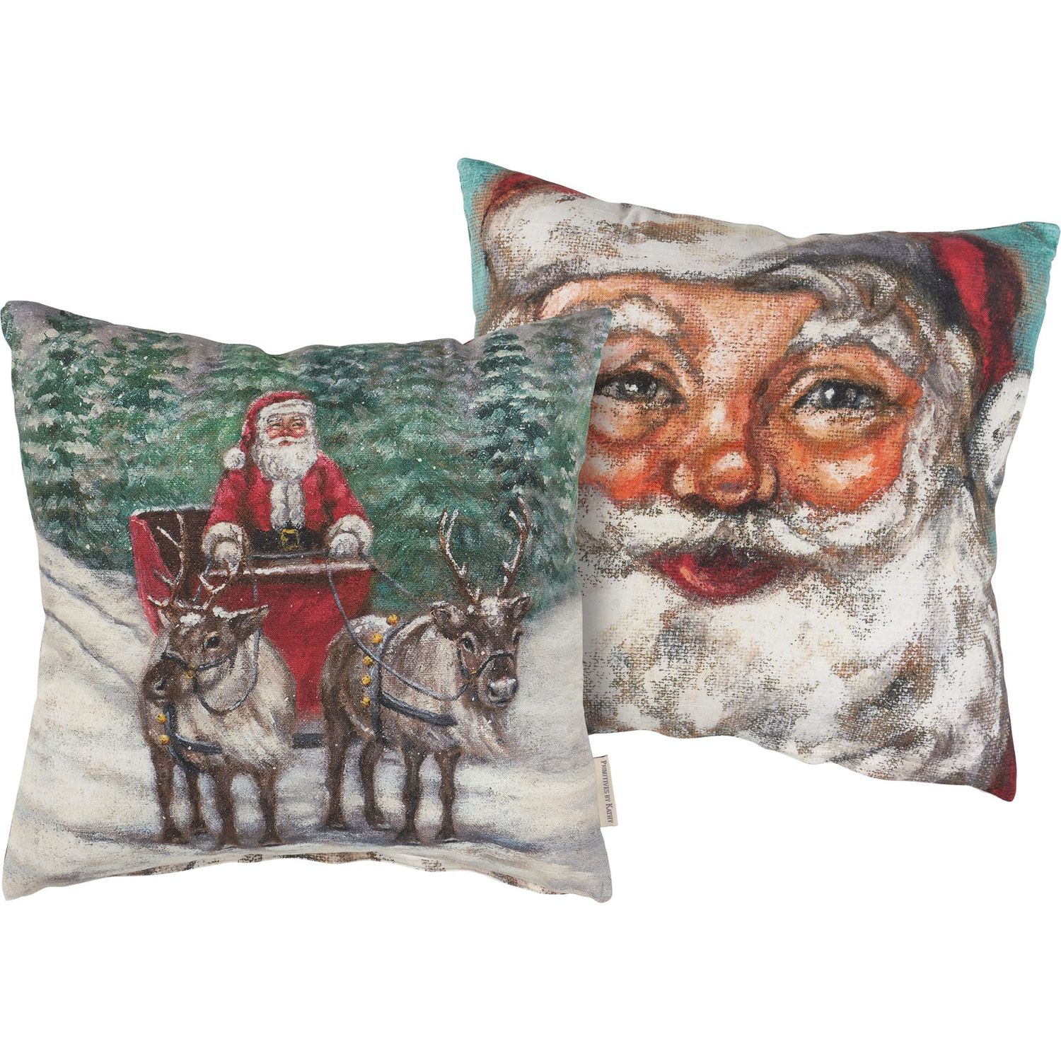 Santa's Sleigh Pillow - 16" X 16"