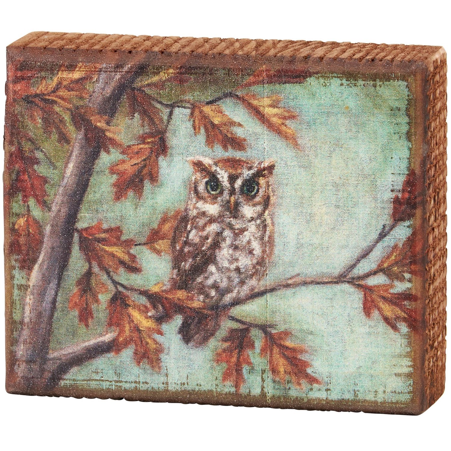 Block Sign - Fall Owl