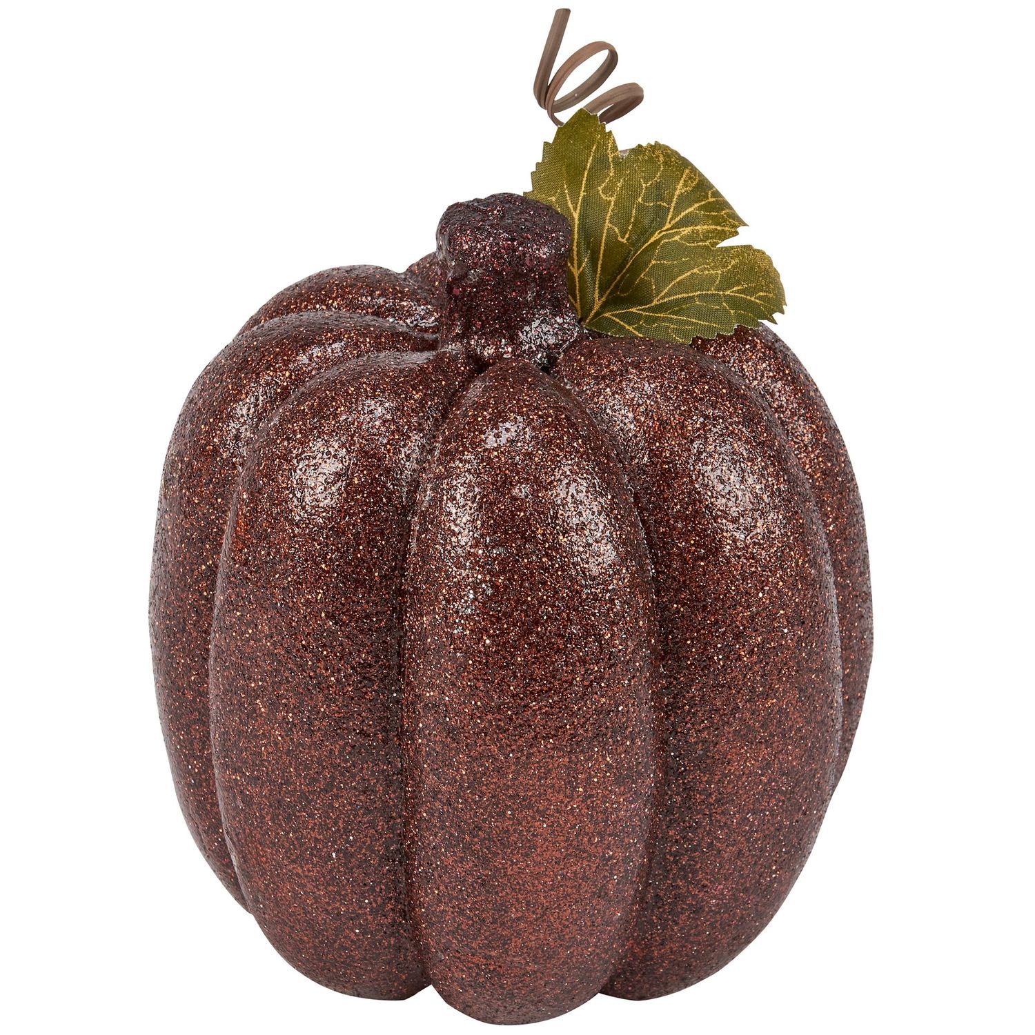 Decorative Pumpkin - Brown Glitter