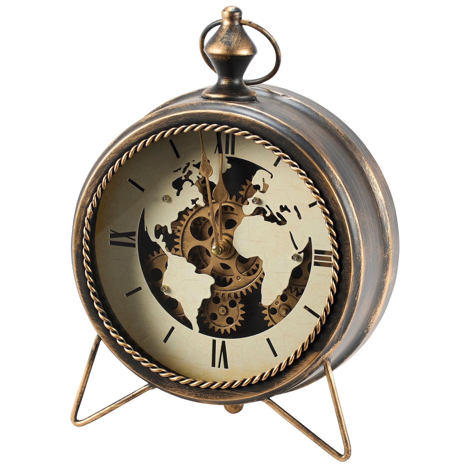 Tabletop Clock - Vintage Map