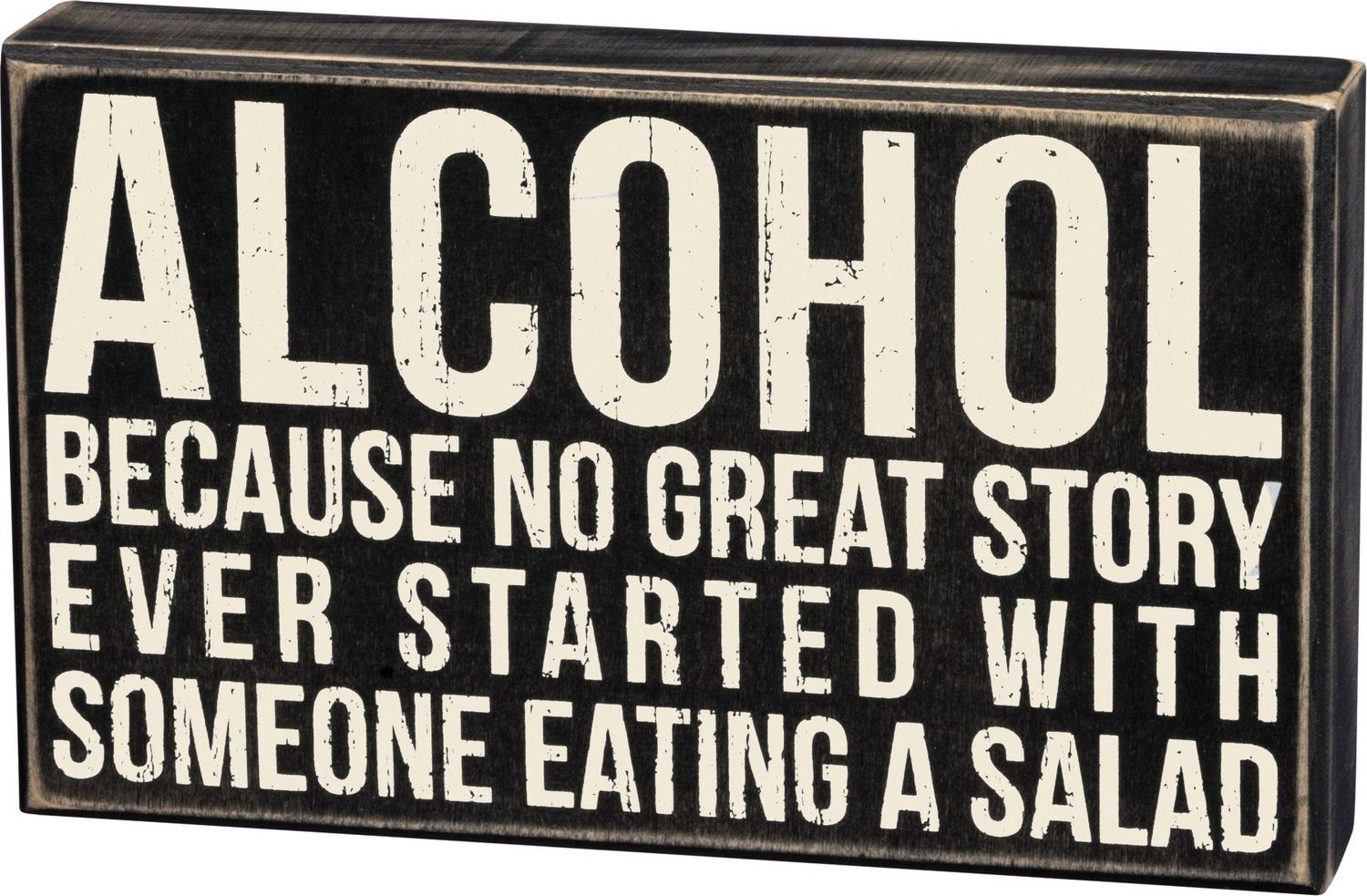Box Sign - Alcohol - 10" X 6"