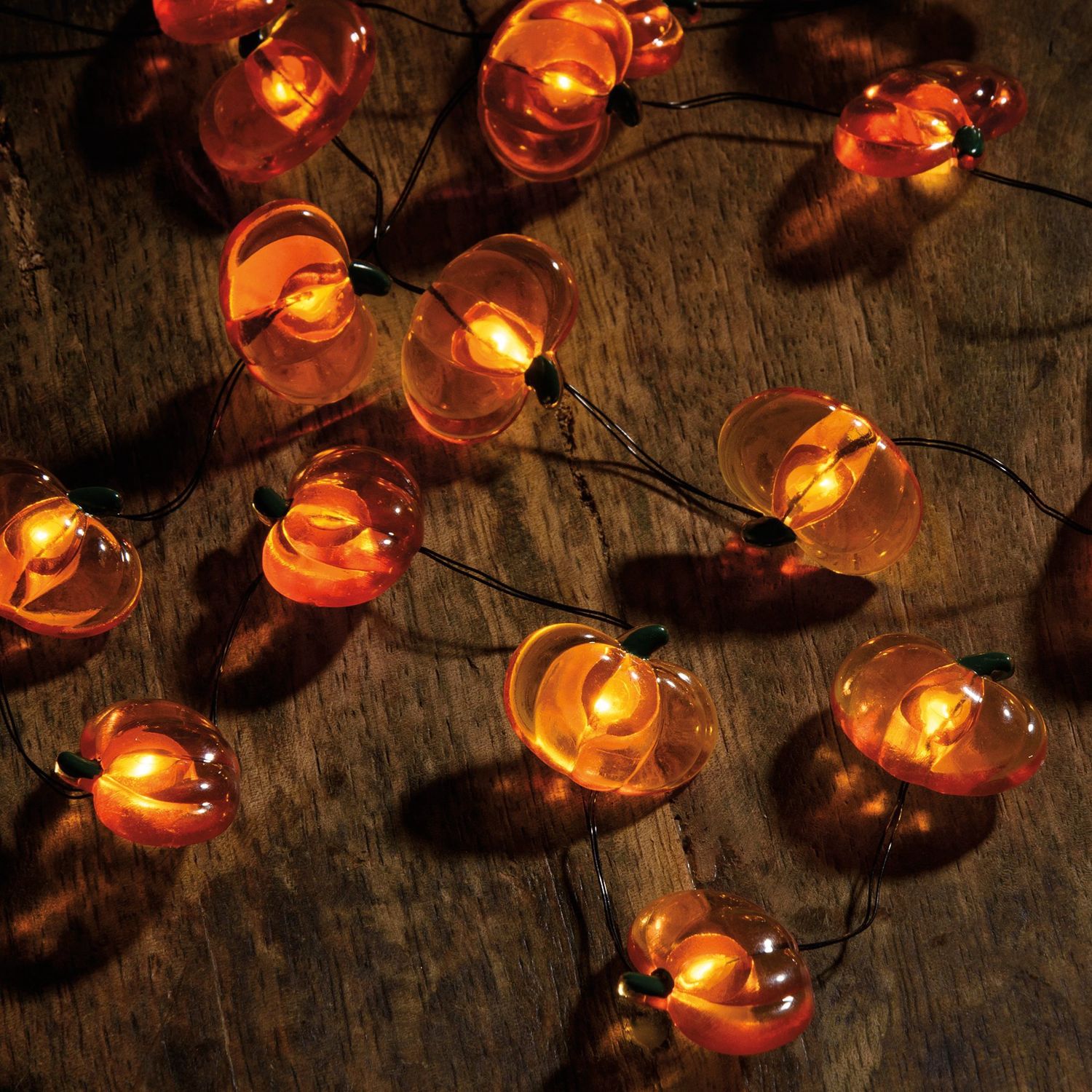 Pumpkin Wire Lights - Requires 2 Aa
