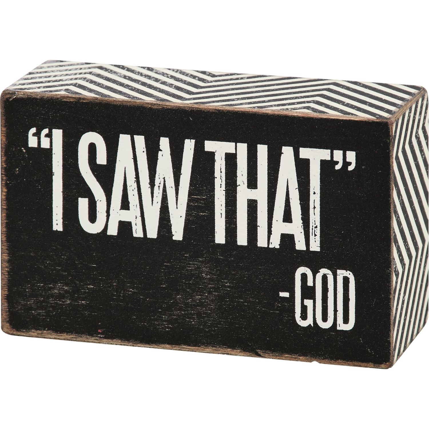 Box Sign - I Saw That - 4" X 2.5"