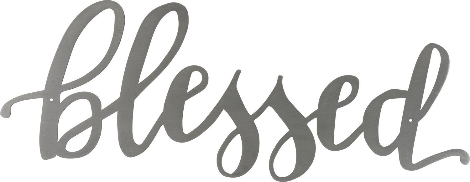 Metal Word Sign - Blessed