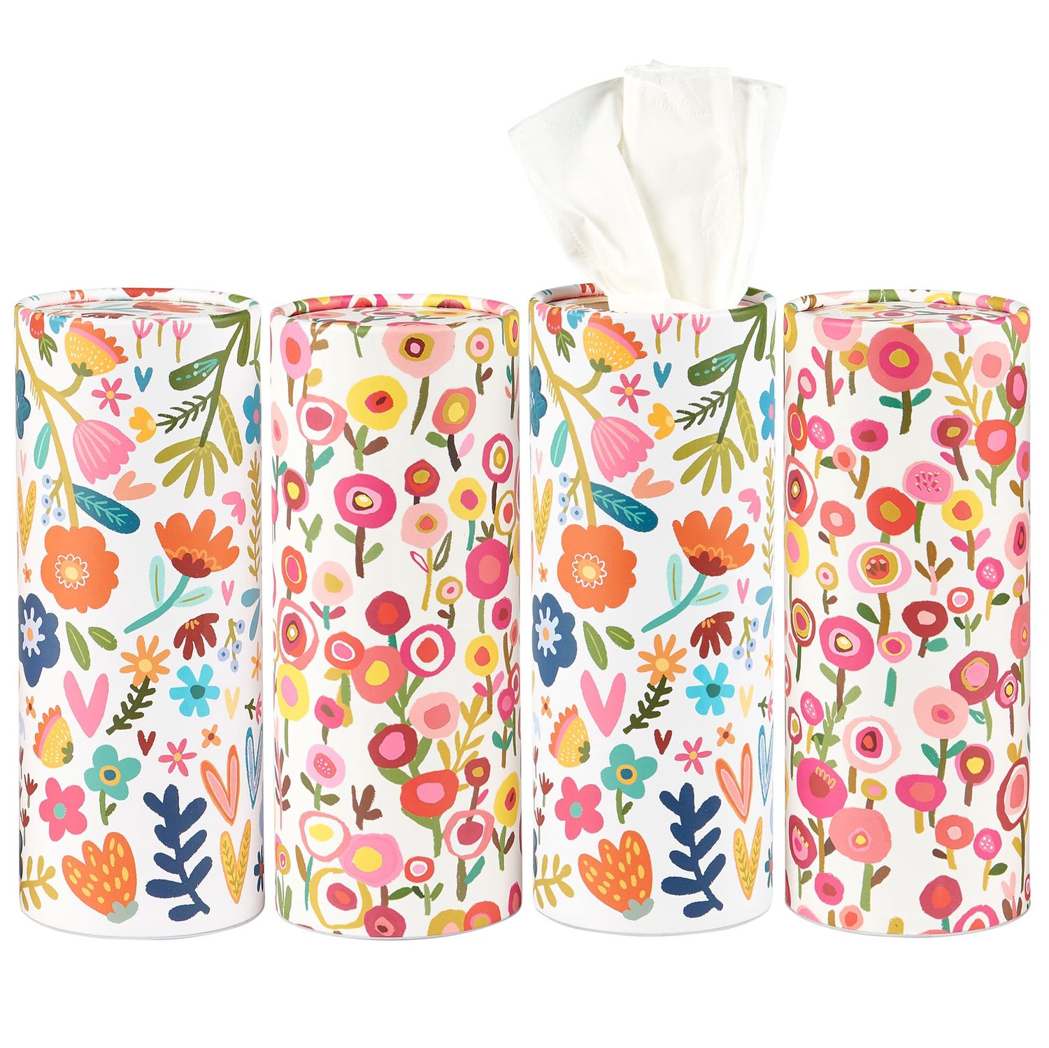 Tissue Box Set - White Floral