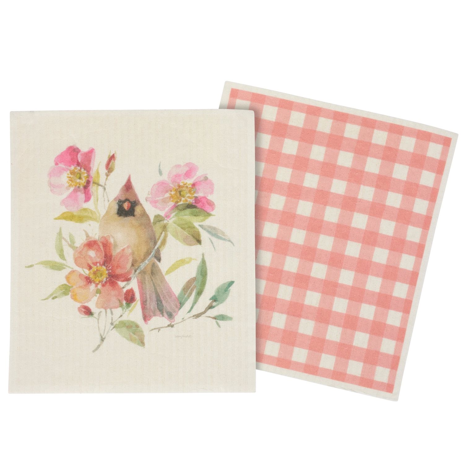 Swedish Dish Cloth Set - Summer Cardinals