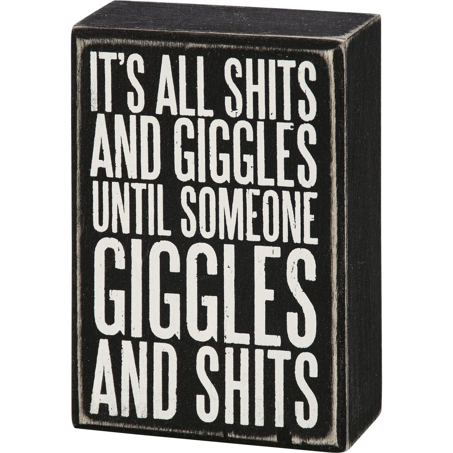 Box Sign - Someone Giggles - 3" X 4.5"