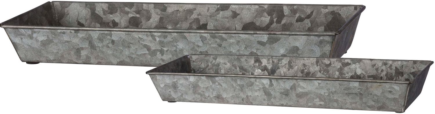 Galvanized Tray, Size: Small