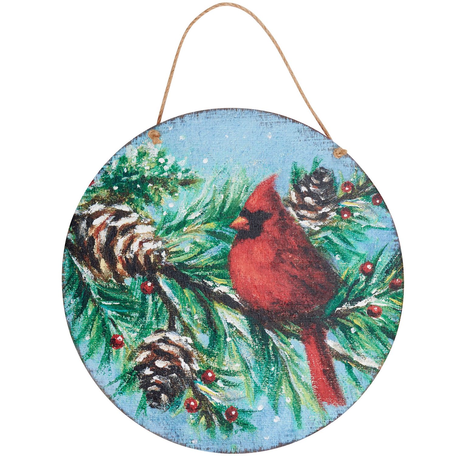 Winter Cardinal Wall Art - 12"