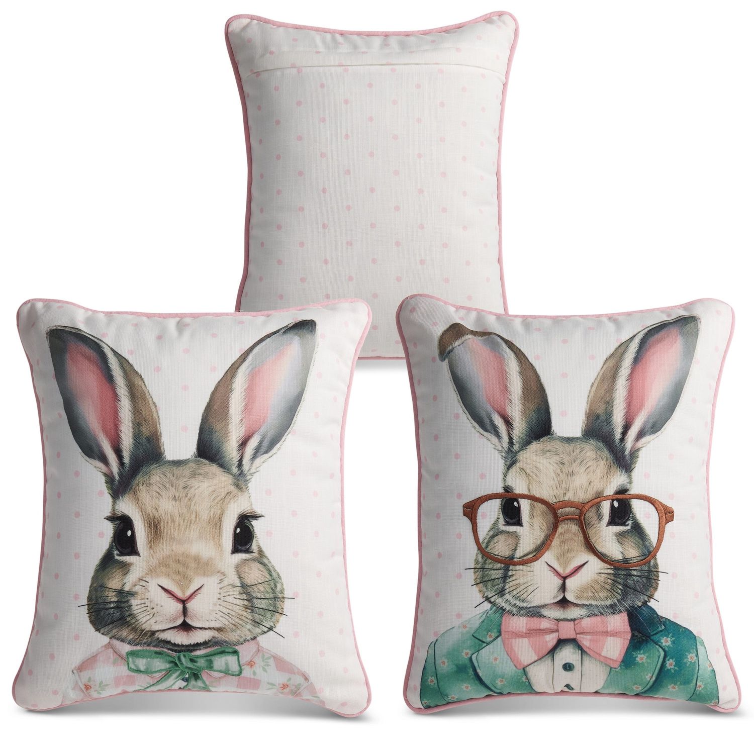 Dapper Bunny Pillow - 16" - 2 Styles