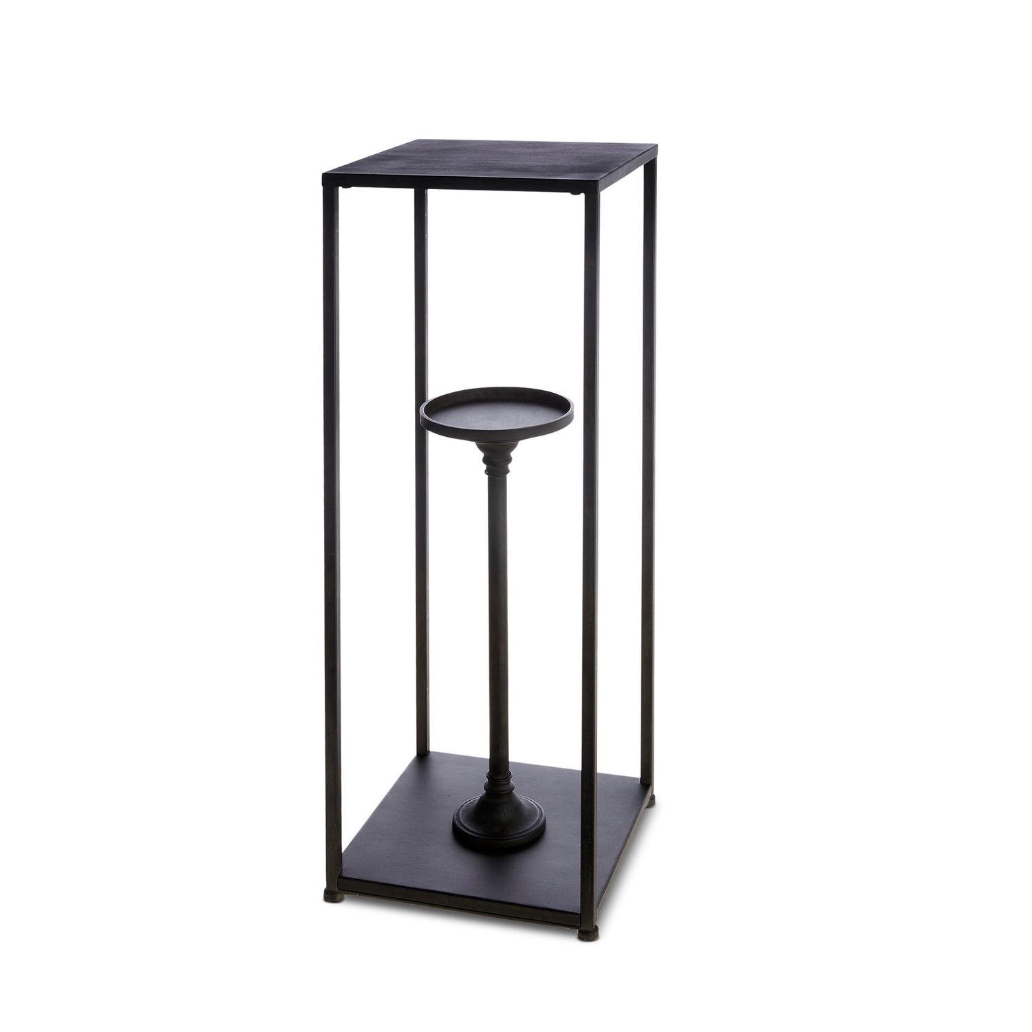 Box Frame Candle Holder - 36" Black