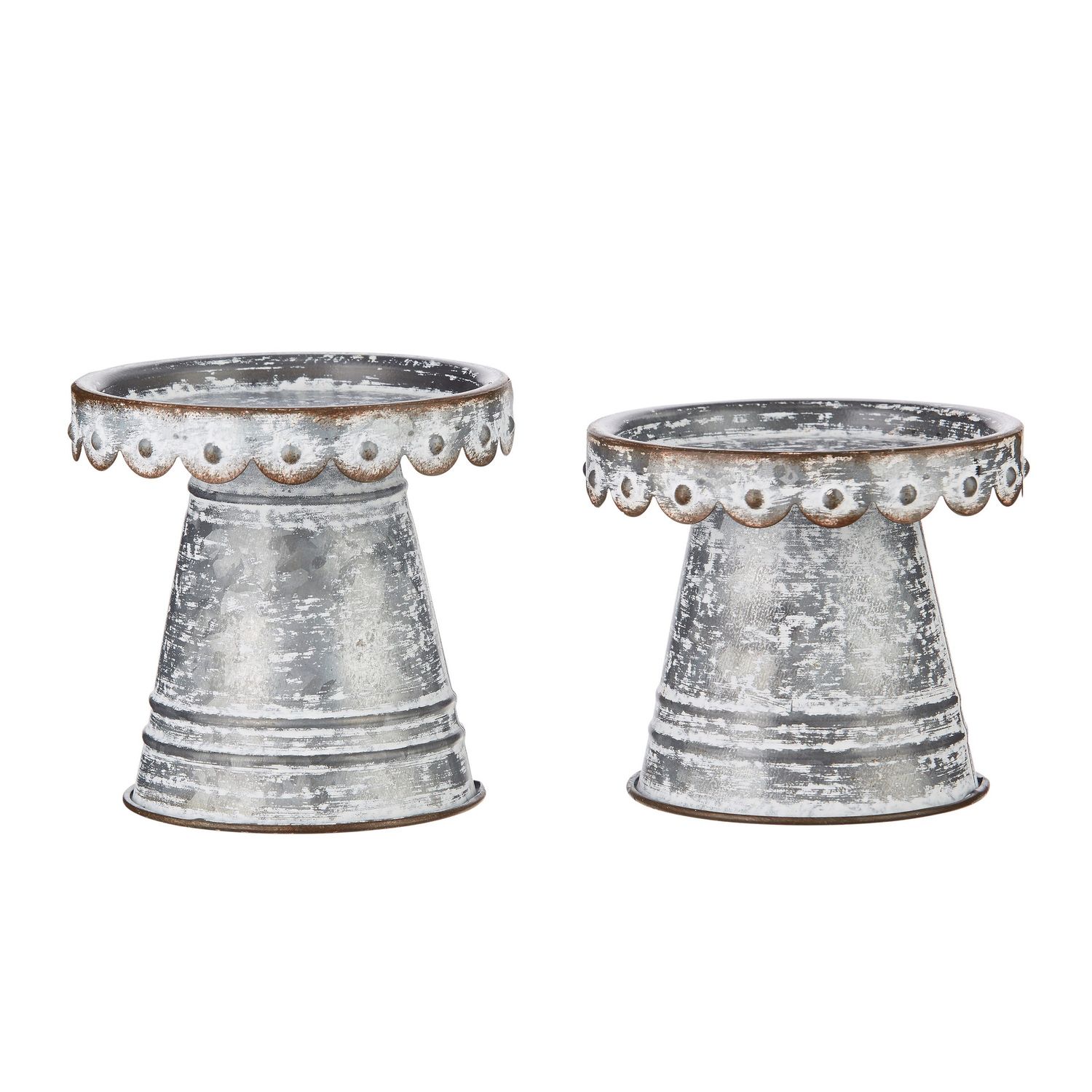 Iron Scalloped Pedestal - Small