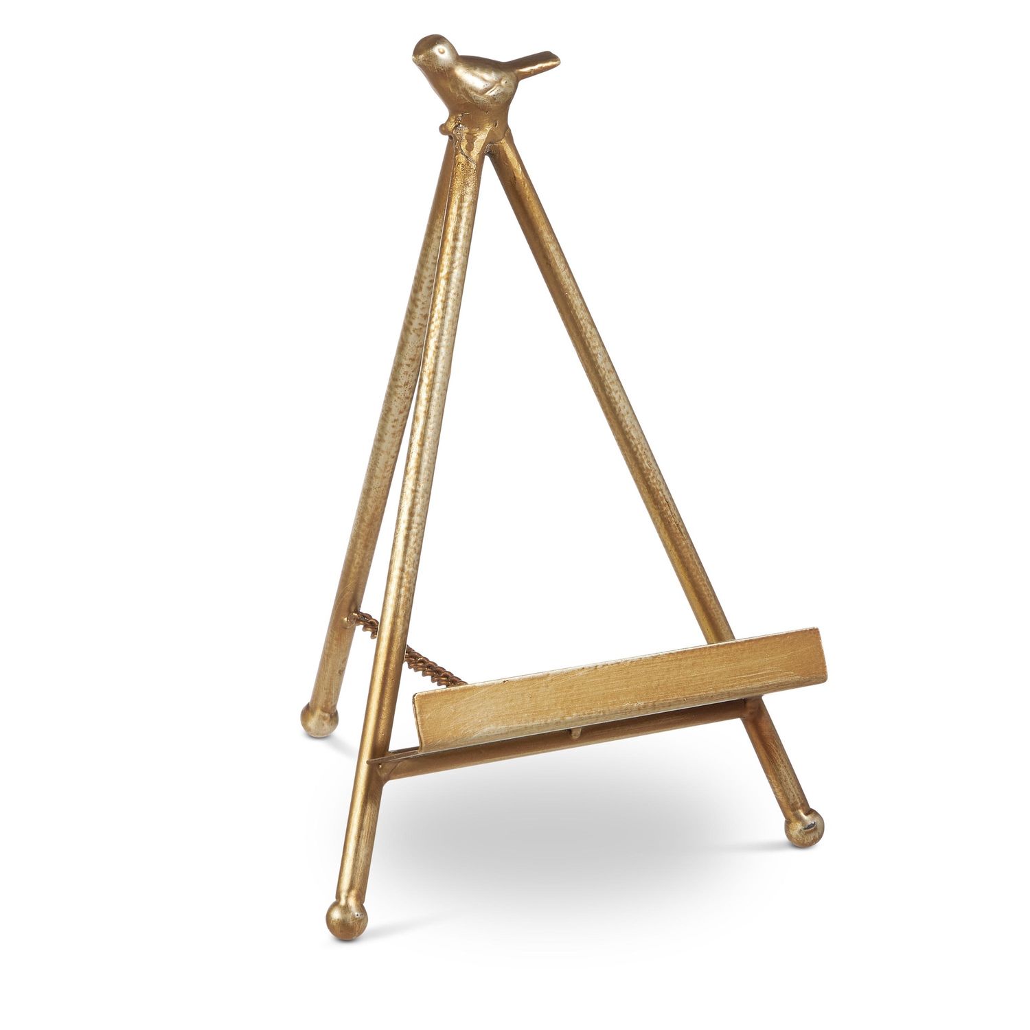 Easel W/ Bird - 9" - Gold