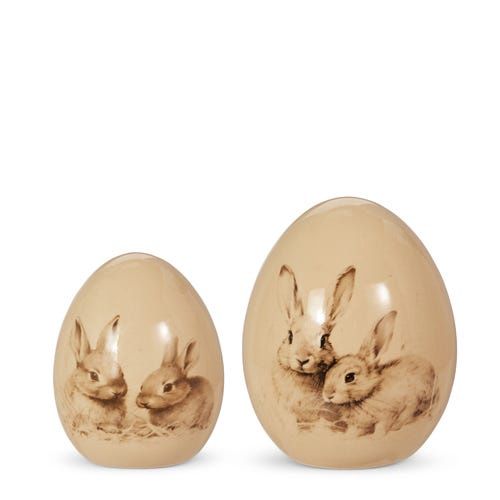 Bunny In Grass Egg - Small - 4"