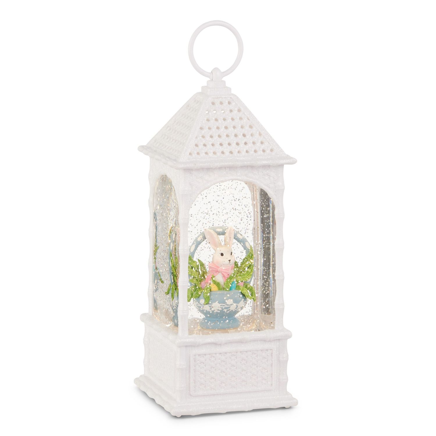 Water Lantern Bunny Blue  10.5" - Req 3 AA, 6 Hr Timer, USB Inc