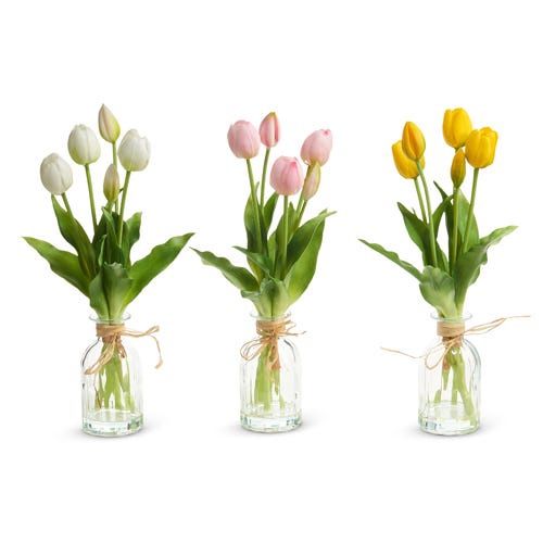 Real Touch Tulip Arrangement - 15" - Assorted - Sold Individually