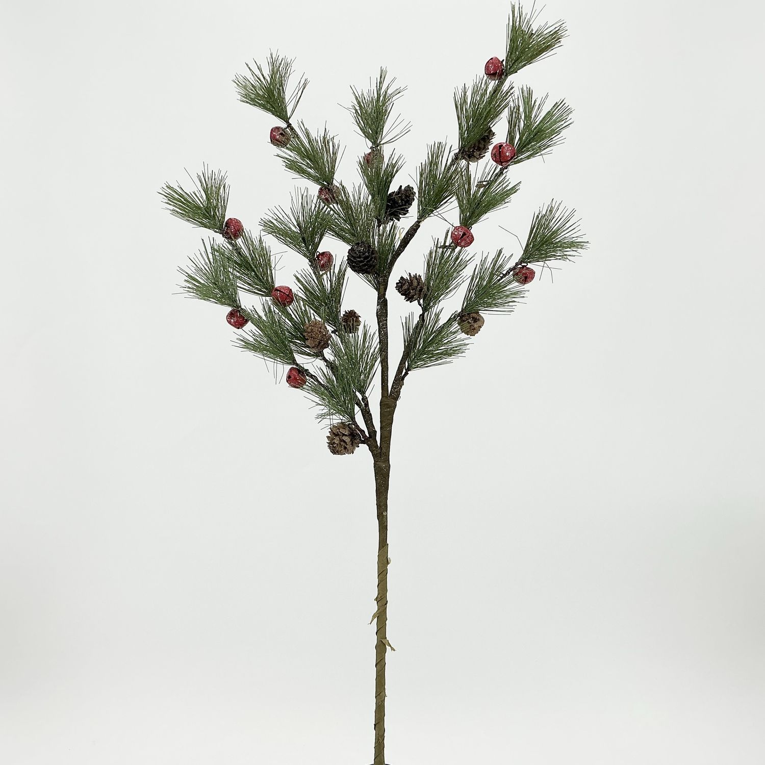 Iced Pine &amp; Bell Spray - 31.5"