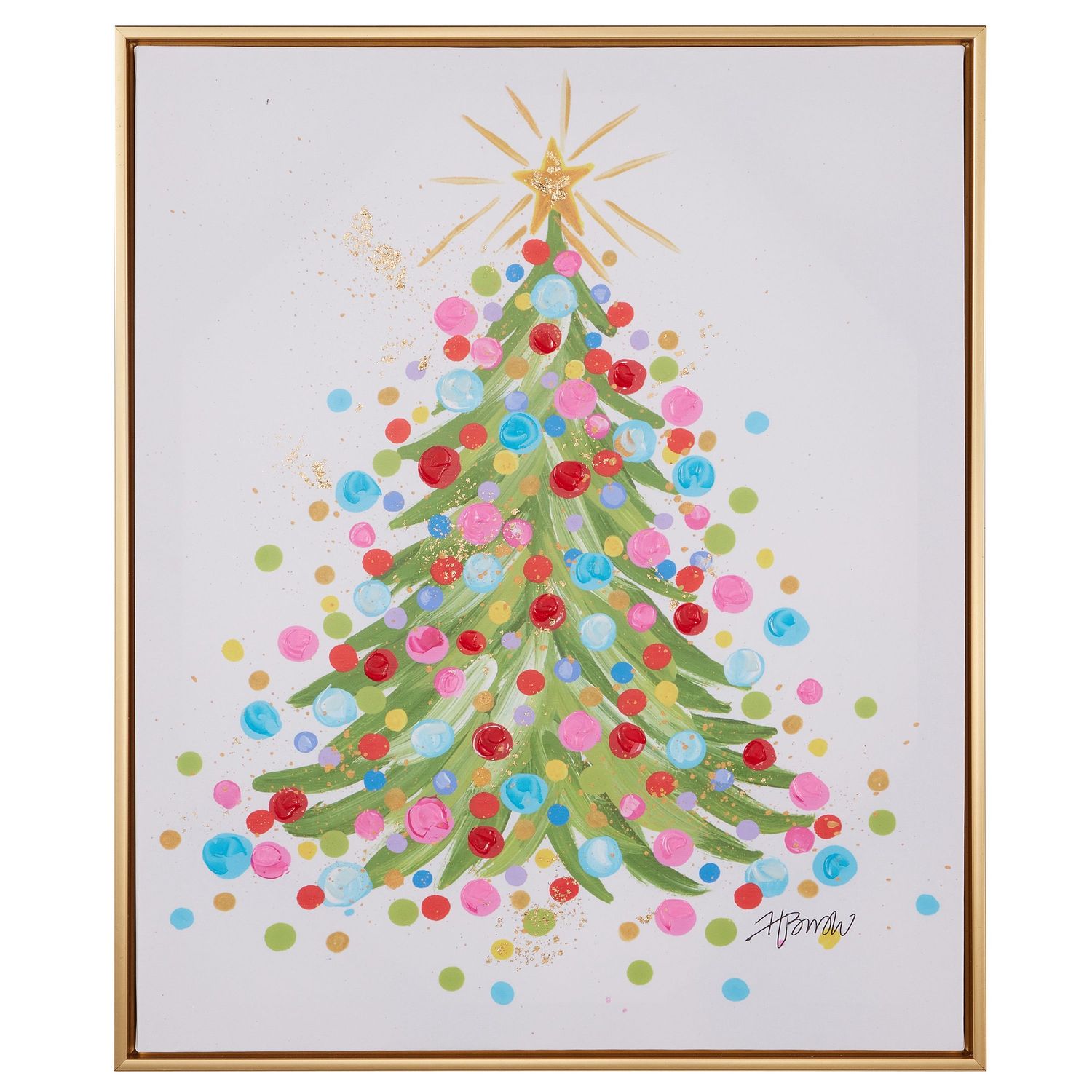 Confetti Tree Framed Wall Art - 24"