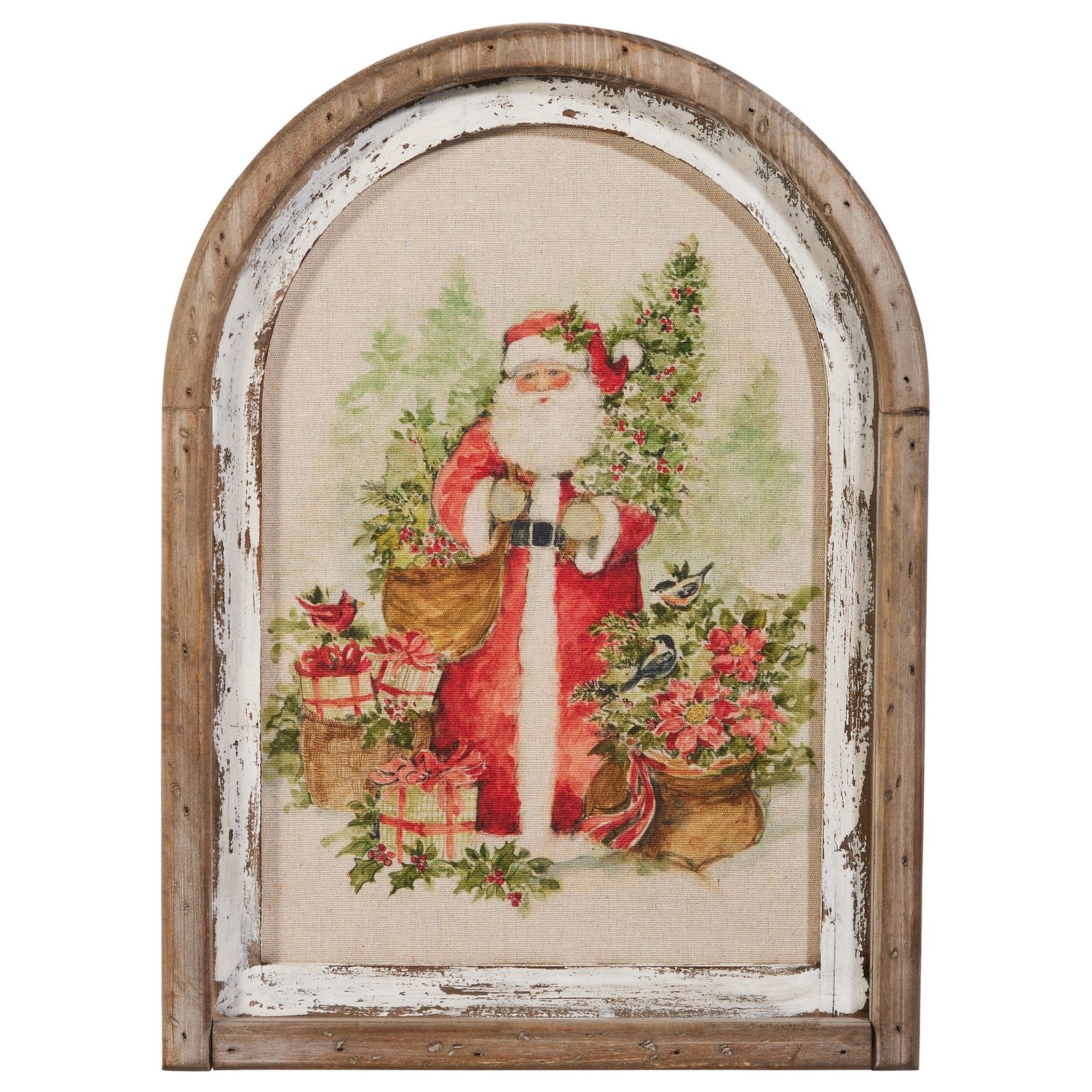 Holiday Santa Framed Wall Art - 17"