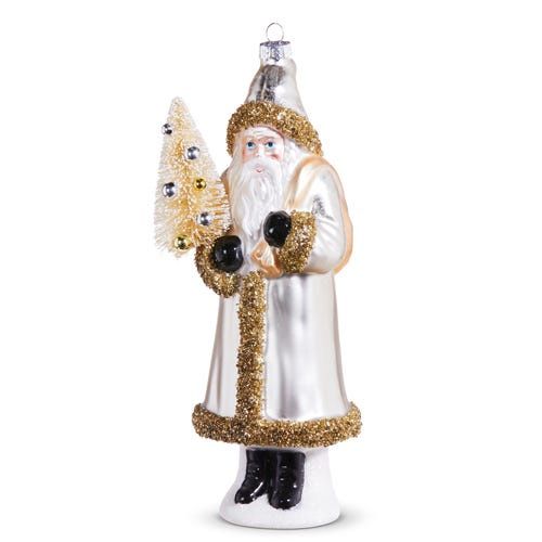 Pearl Santa With Tree Ornament