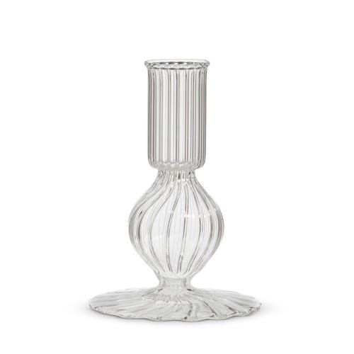 Clear Candle Stick Holder - 5"