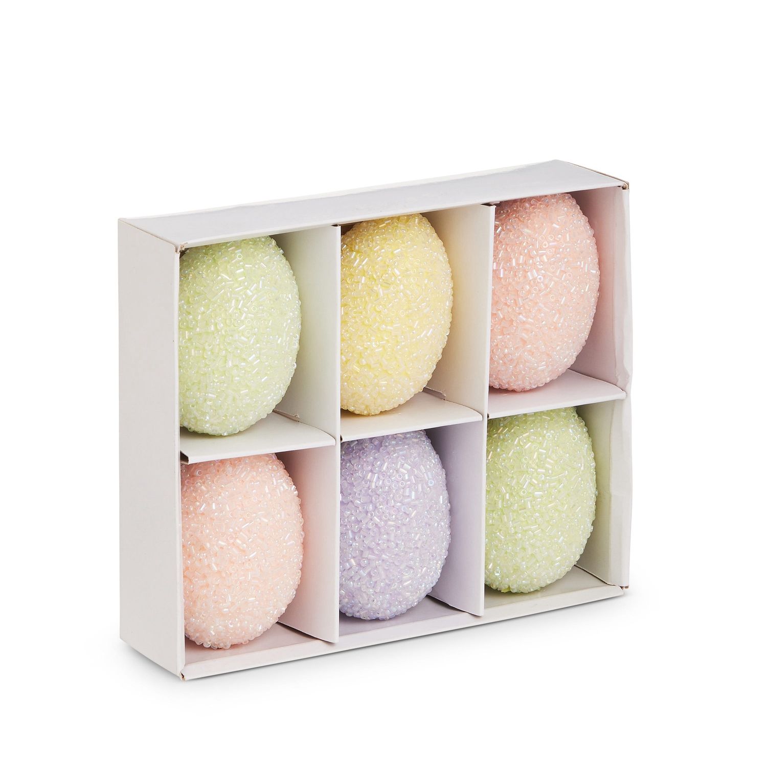 Box Of 6 Embellished Eggs - 2.5"