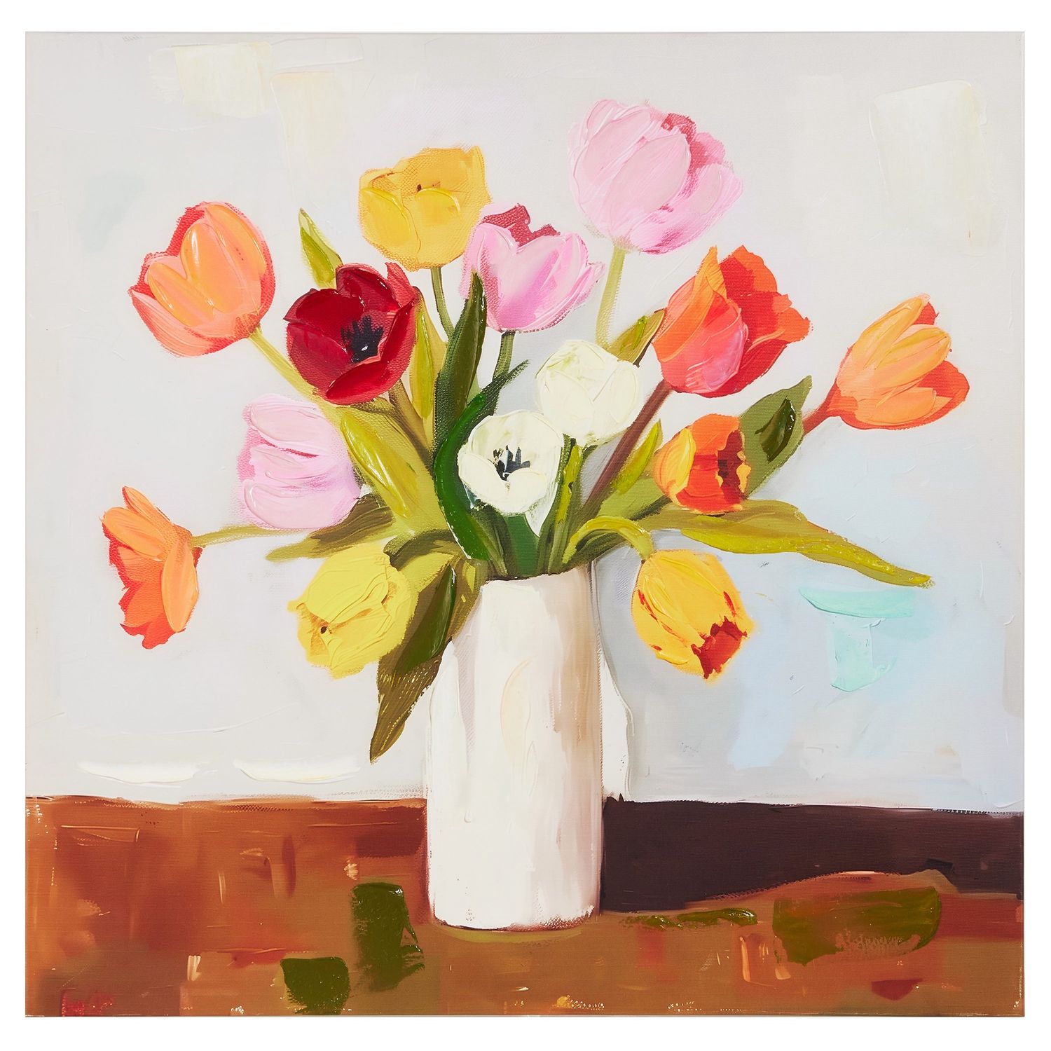 Tulips In Vase Wall Art - 24"