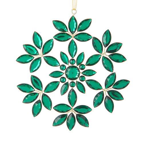 Green Jeweled Ornament - 6"