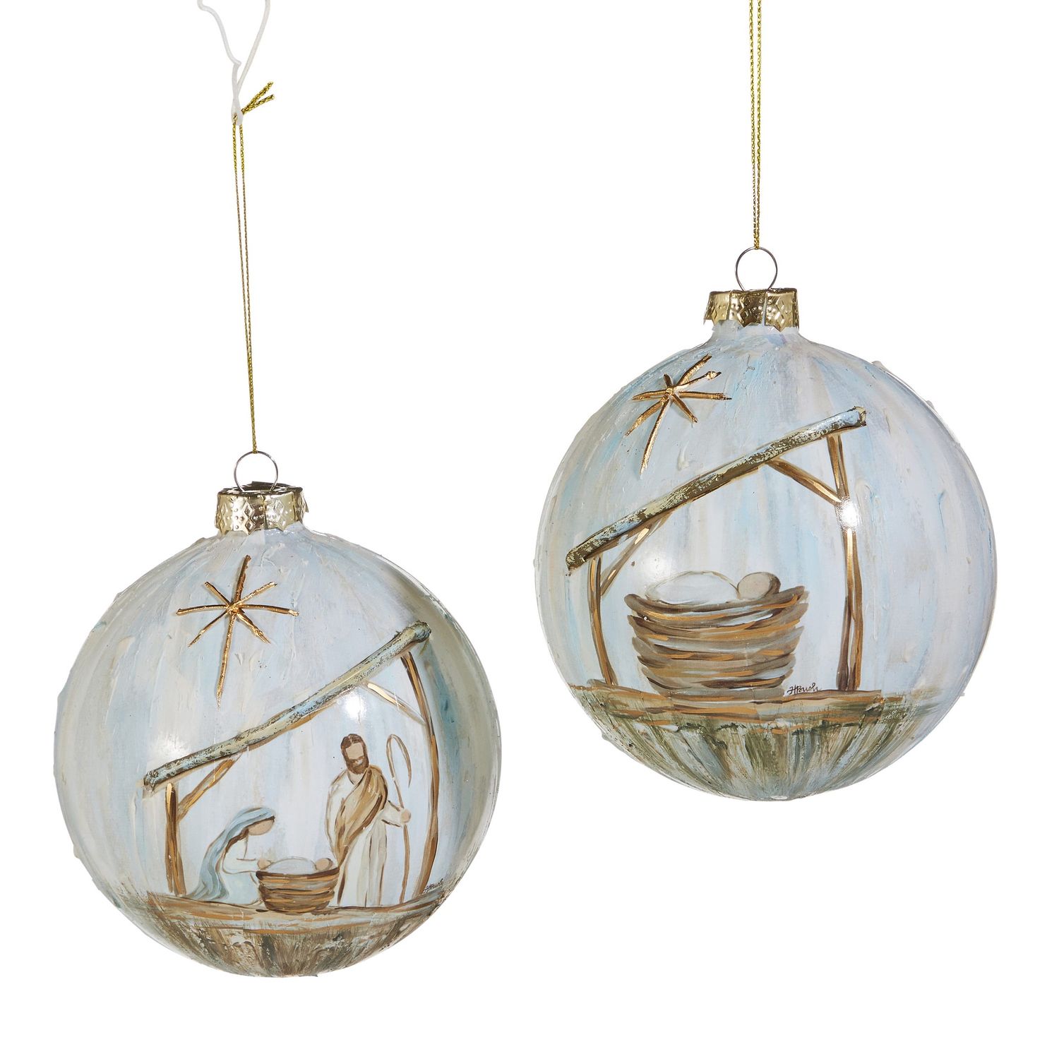 Holy Night Ball Ornament - 5" - 2 Styles