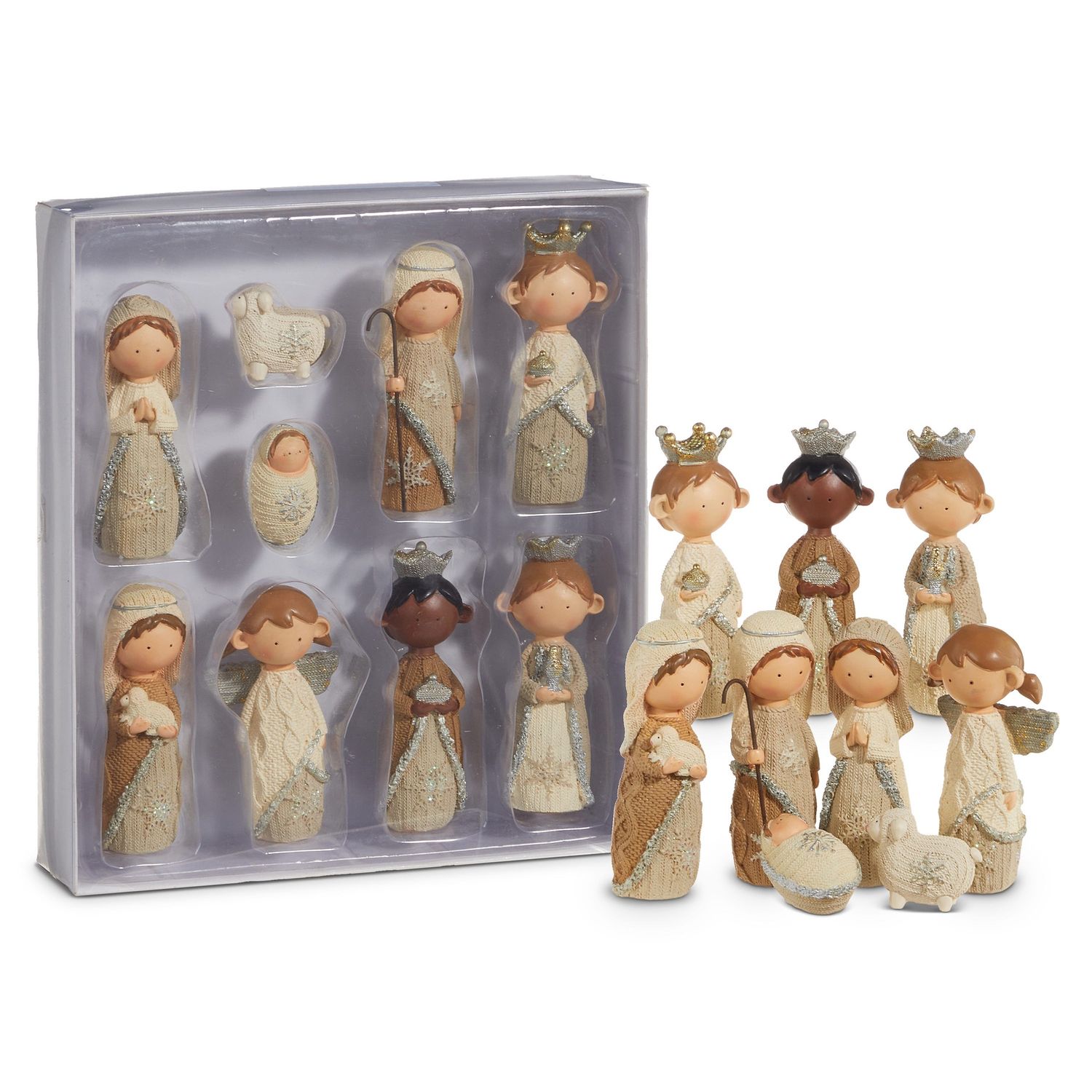 Knit Child Nativity Set - 9 Piece