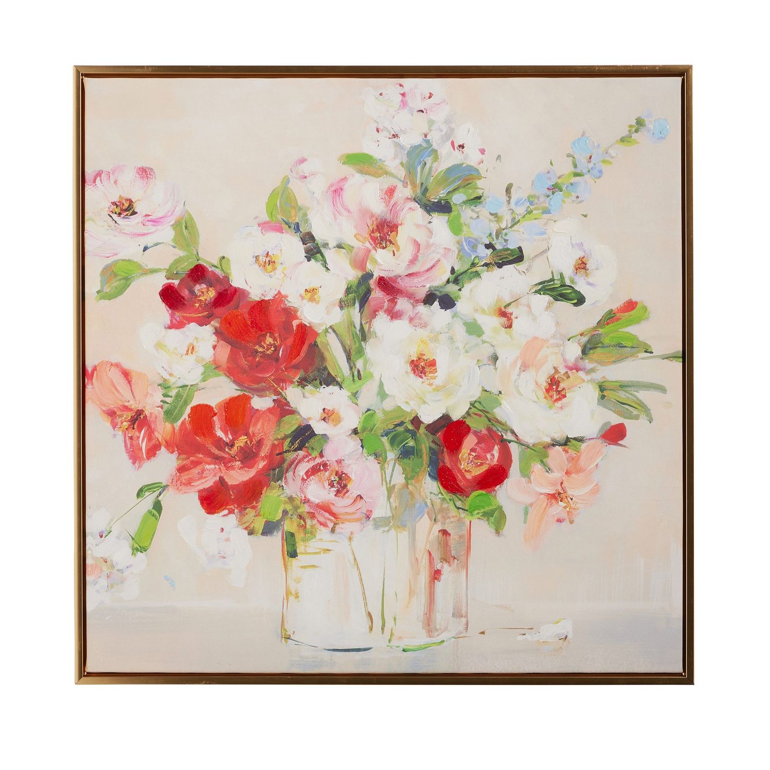 Floral Vase Framed Wall Art - 24"