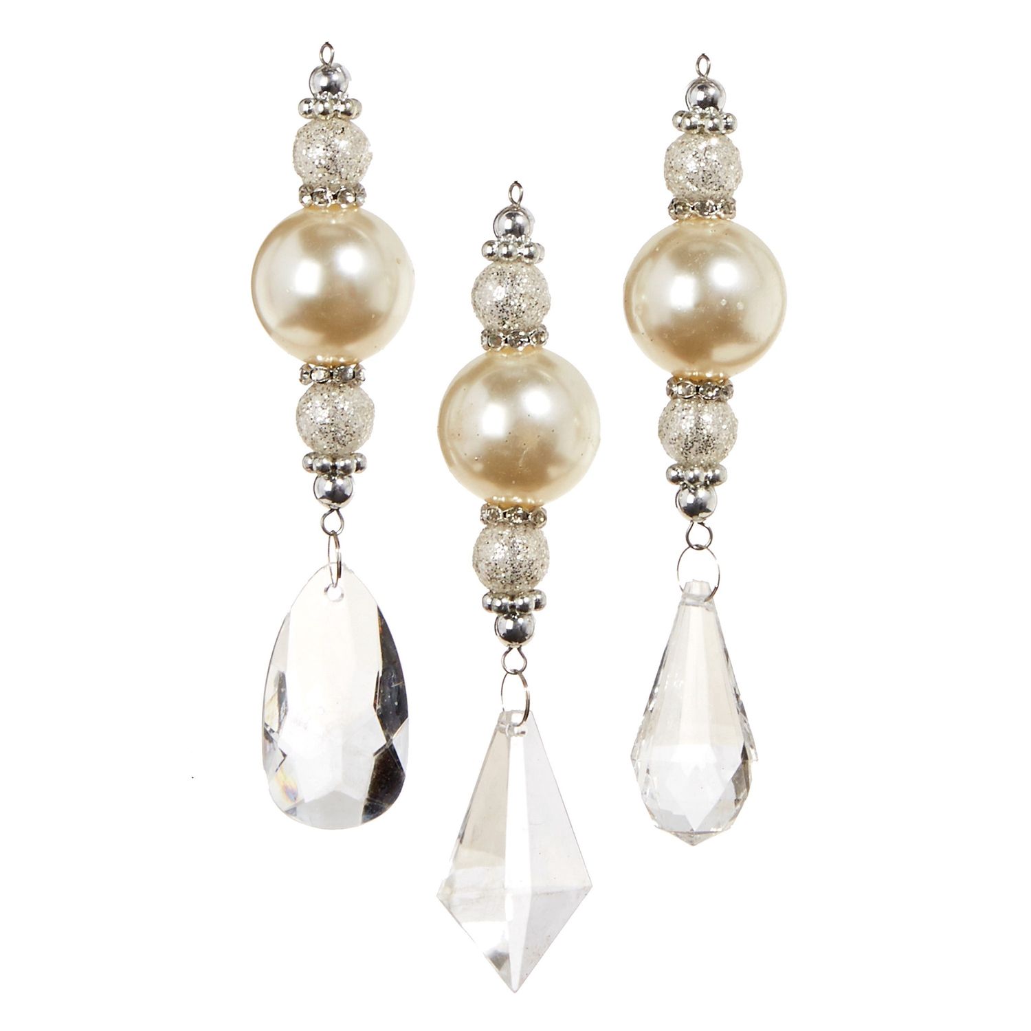 Crystal Pearl Drop Orn