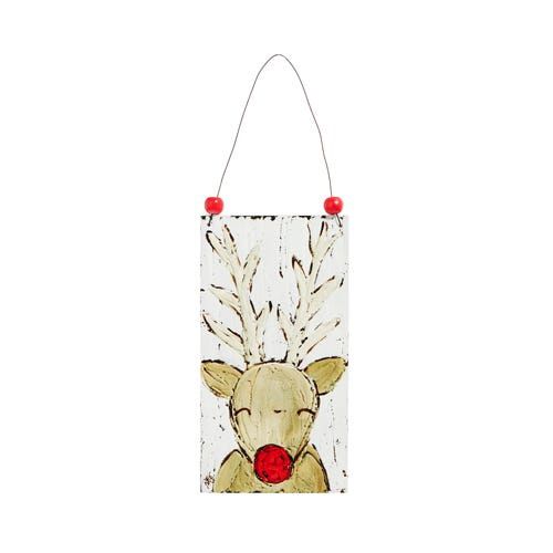 Reindeer Wooden Ornament 7"