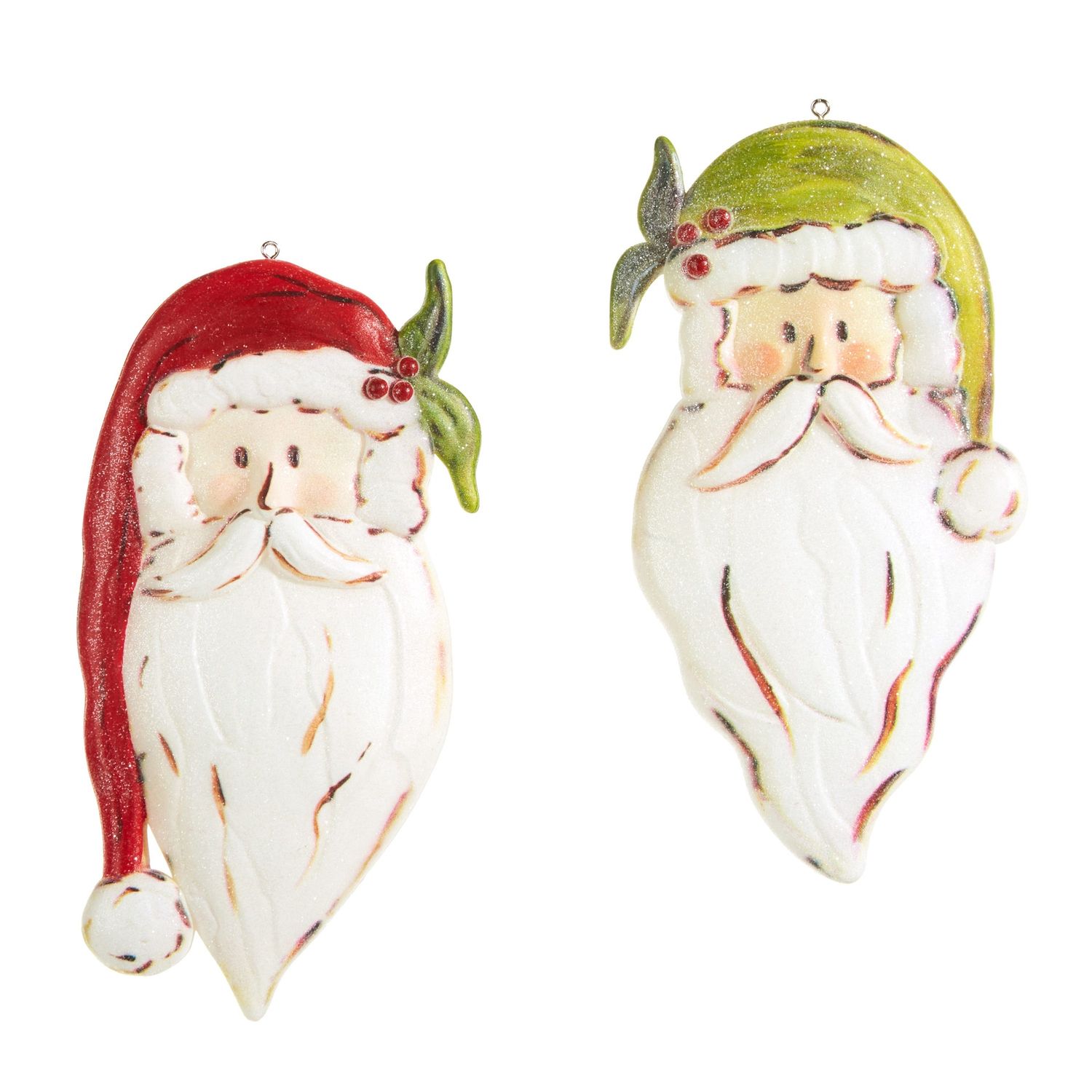Santa Claus Ornament - 2 Asst