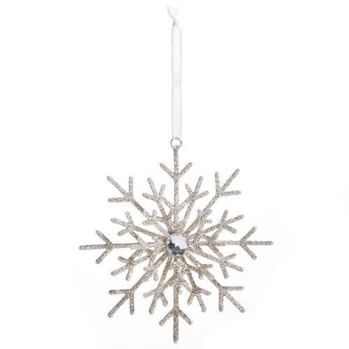 Glitter Snowflake Ornament - 5"