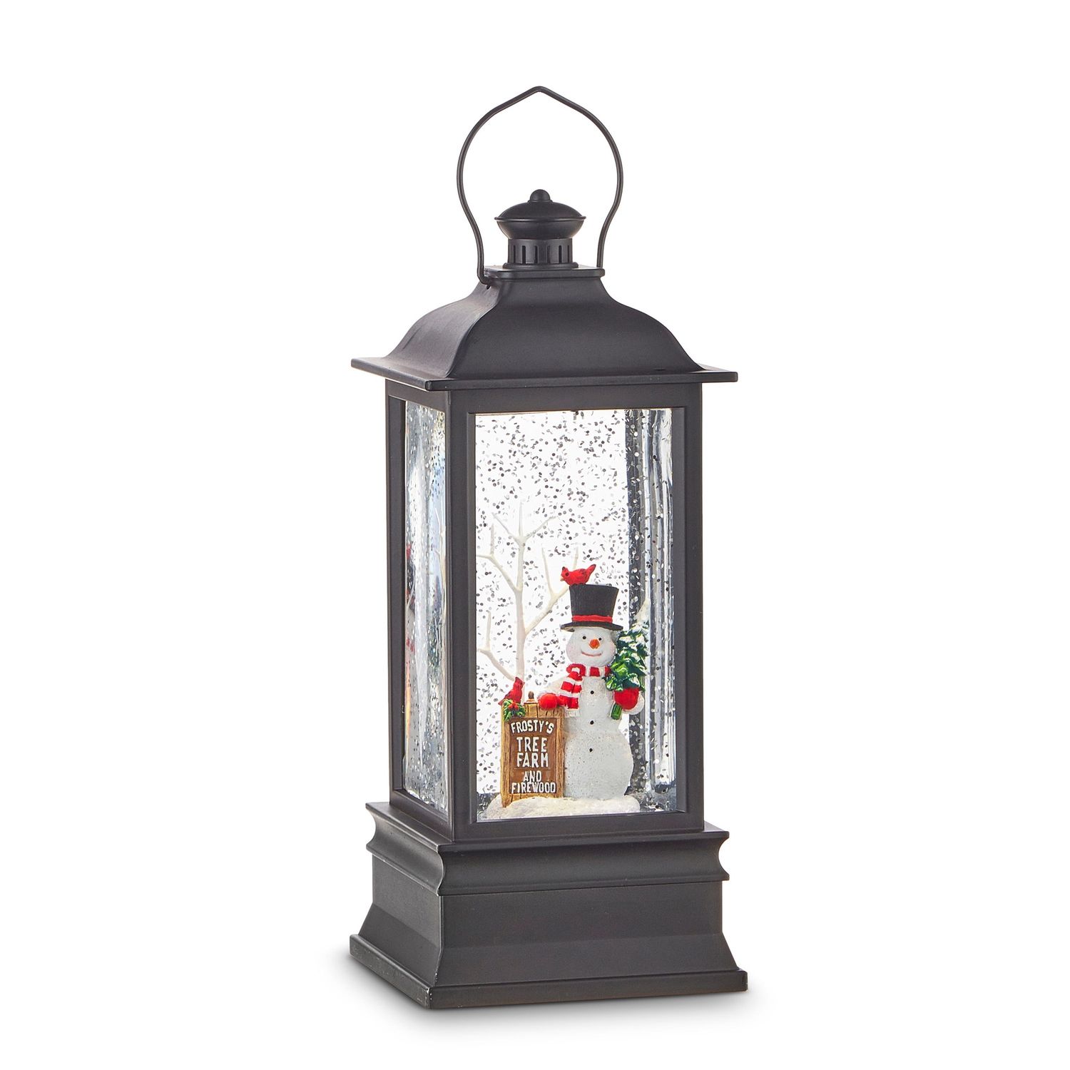 Water Lantern Frosty's Tree Farm - Req 3 AA, USB Inc, 6 Hr Timer, Musical