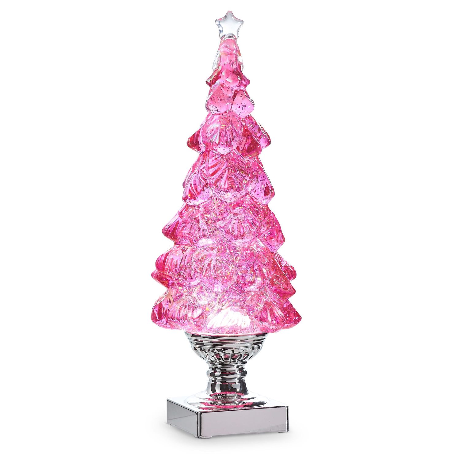 Water Lantern Pink Swirling Glitter Tree - Requires 3 AA, 6 Hr Timer