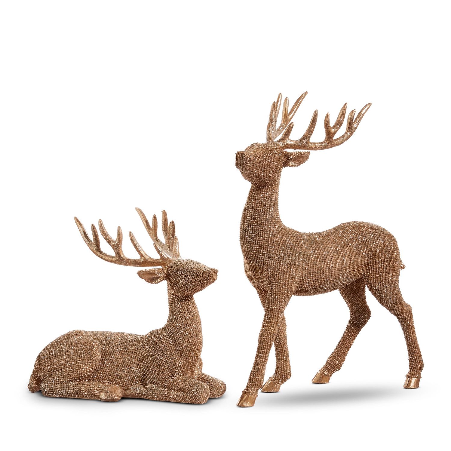 Bronze Glitter Deer - Small - 10"