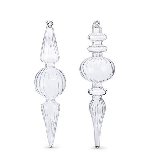 Clear Finial Ornament - 2 Styles